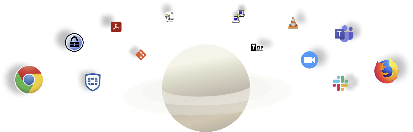 CoreUpdate - Planète avec applications CoreUpdate - Planète avec applications